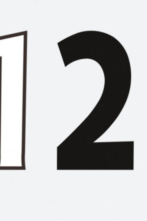 NUMERO VICTORIA BLANC OU NOIR FLOCAGE