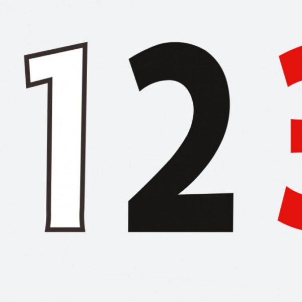 NUMERO VICTORIA BLANC OU NOIR FLOCAGE