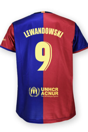 Maillot FC Barcelone Domicile Homme Lewandowski 2024/25 Replica