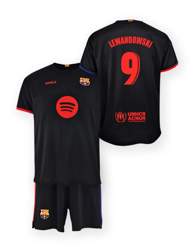 Kit FC Barcelone Extérieur Junior Lewandowski 2024/25 Replica