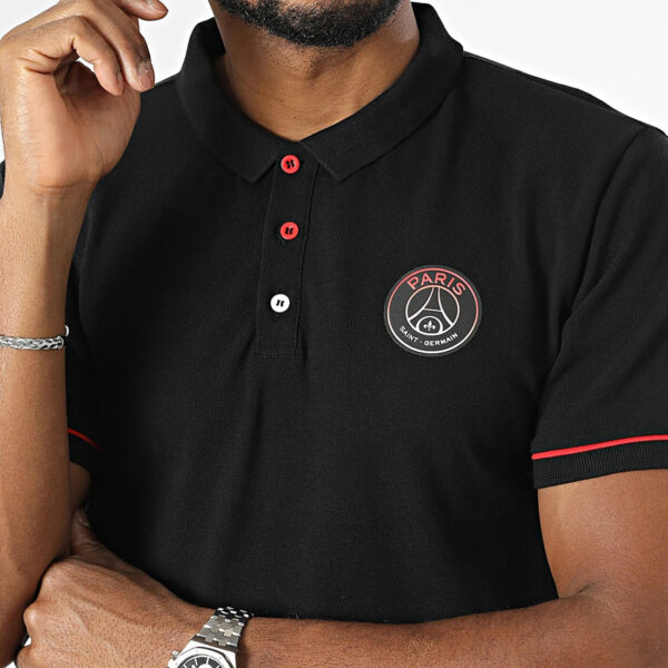 Polo Paris Saint-Germain Logo Adulte 2024/25 Noir ( PSG ) - Image 2