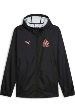 Veste à Capuche OM All Weather Homme 2024/25 Noir