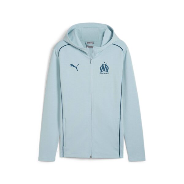Veste à Capuche OM Casuals Homme 2024/25 Bleu Ciel