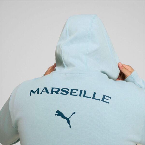 Veste à Capuche OM Casuals Homme 2024/25 Bleu Ciel - Image 3