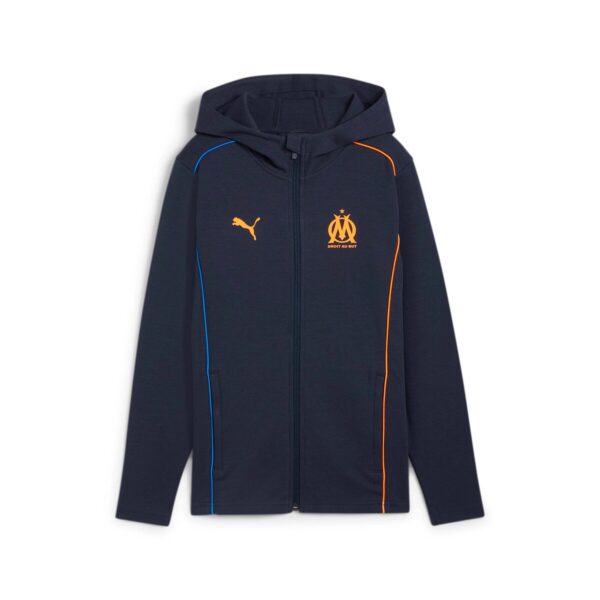 Veste à Capuche OM Casuals Junior 2024/25 Bleu Nuit