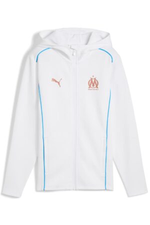 Veste à Capuche OM Casuals Junior 2024/25 Blanc