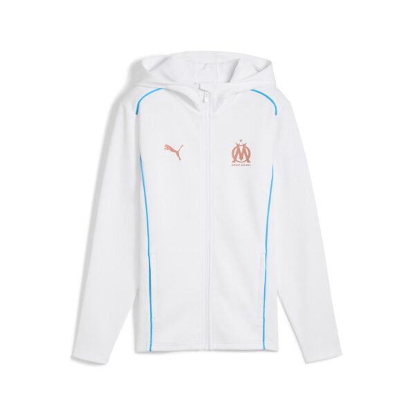 Veste à Capuche OM Casuals Junior 2024/25 Blanc