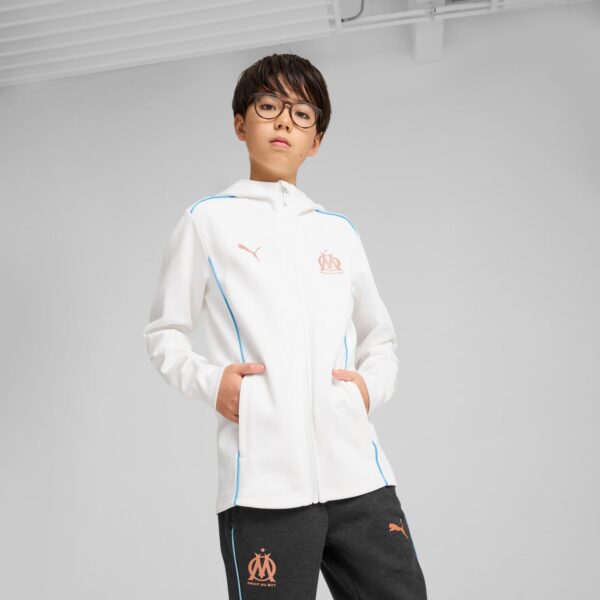 Veste à Capuche OM Casuals Junior 2024/25 Blanc - Image 2