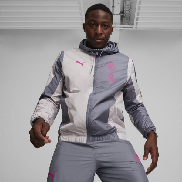 Veste à Capuche AC Milan Pre-match Homme 2023/24 Gris - Image 2