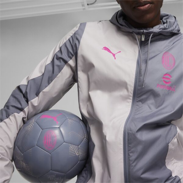 Veste à Capuche AC Milan Pre-match Homme 2023/24 Gris - Image 3