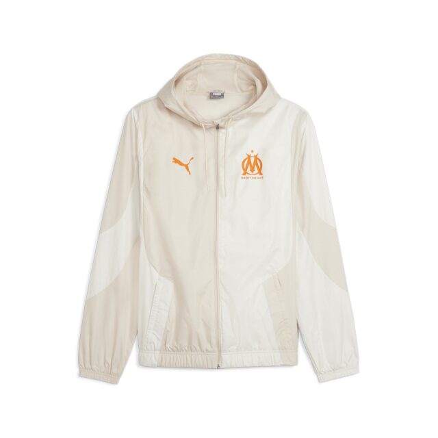 Veste OM Pre-match Homme 2023/24 Beige