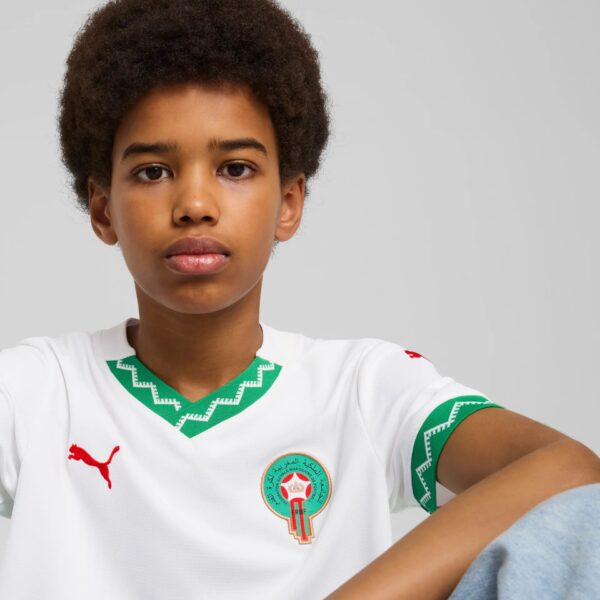 Maillot Maroc Extérieur Junior 2025 Blanc - Image 3
