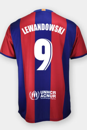 Maillot FC Barcelone Domicile Homme Lewandowski 2023/24 Replica