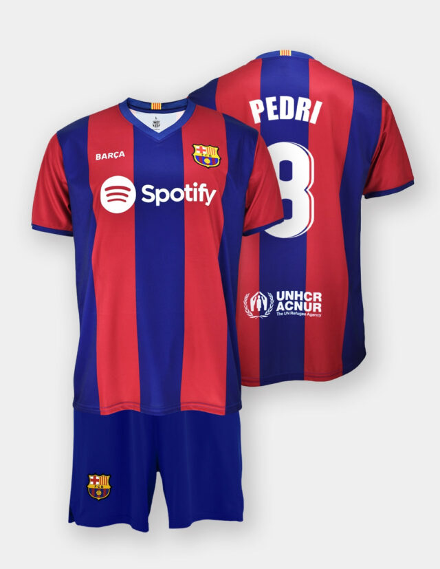 Kit FC Barcelone Domicile Junior Pedri 2023/24 Replica