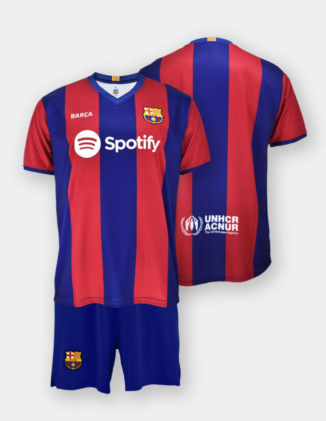 Kit FC Barcelone Domicile Junior 2023/24 Replica