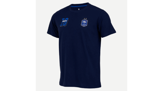 T-shirt Équipe de France Mbappé n°10 Junior 2024 Bleu ( FFF ) - Image 2