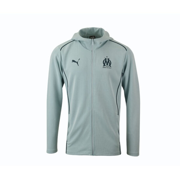 Veste à Capuche OM Casuals Junior 2024/25 Bleu Ciel - Image 4
