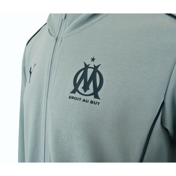 Veste à Capuche OM Casuals Junior 2024/25 Bleu Ciel - Image 3