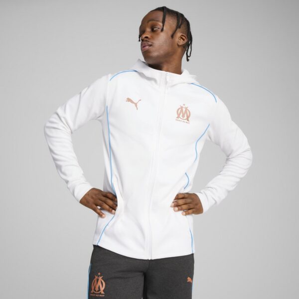 Veste à Capuche OM Casuals Homme 2024/25 Blanc - Image 4